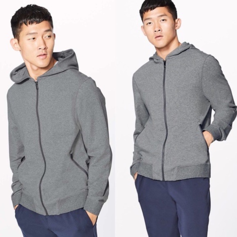 Lululemon Men's Cross Cut Zip Up Hooded Sweatshirt - Size Large